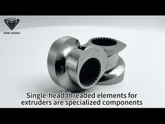 পোশাক প্রতিরোধী একক ফ্লাইটড টুইন স্ক্রু এক্সট্রুডার উপাদান ISO9001 কসমেটিক উত্পাদন জন্য