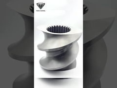 ডিআইএন টুইন স্ক্রু এক্সট্রুডার উপাদান 30 ডিগ্রি কোণ ডাবল ফ্লাইট স্ক্রু কনভেয়র এক্সট্রুডার অংশ